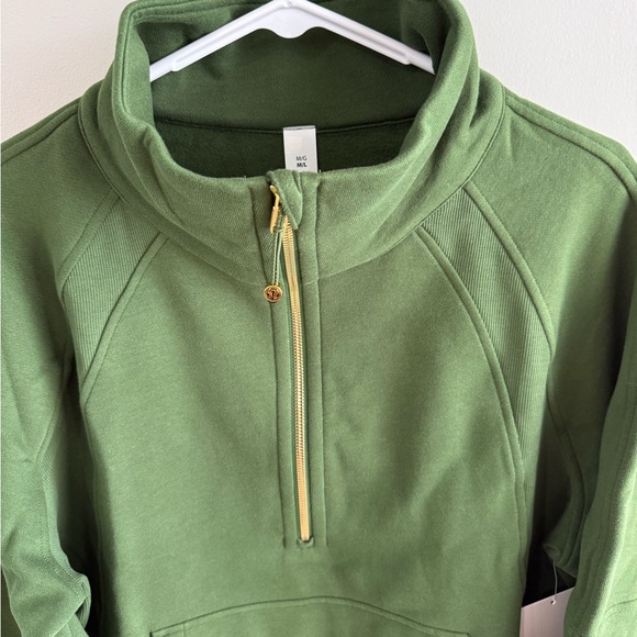 Lululemon Scuba Oversized Funnel Neck Half Zip - Loden Green/Gold - Medium/Large - Picture 10 of 15